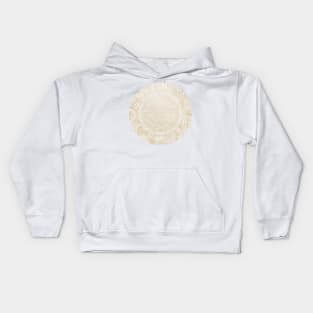 Medallion Pattern in Pale Tan Kids Hoodie